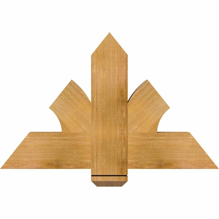 Ekena Millwork Redmond Rough Sawn Timber Gable Bracket, Western Red Cedar, 36"W x 23"H x 4"D x 6"F, 15/12 Pitch GBW036X23X0406RED00RWR